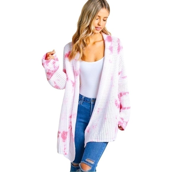 𝅺maronie Tie Dye Open Style Cardigan - Picture 7 of 14